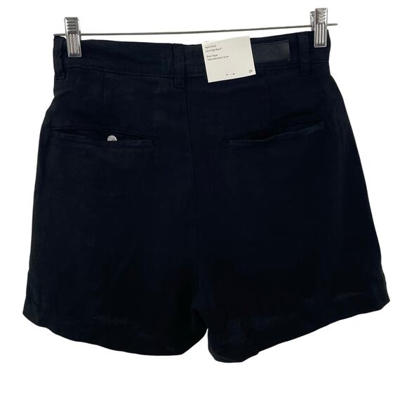 NWT DL1961 25 Taylor Short Ultra High Rise 3" Black Linen - Picture 12 of 12